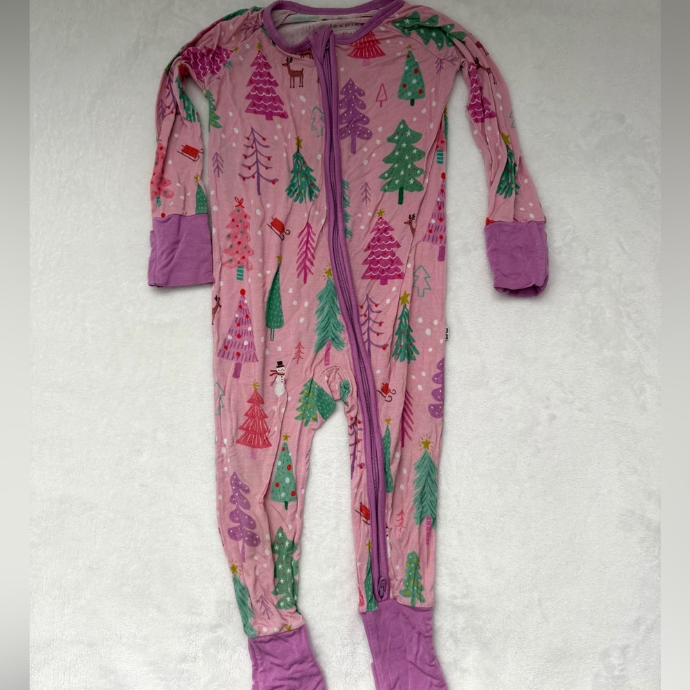 Little Sleepies pink Christmas sleeper Fold